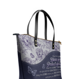 "Blessing" - Numbers 6:24-26 Leather Tote Bag
