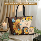 "Presence" - Psalm 46:10 Leather Tote Bag Deal