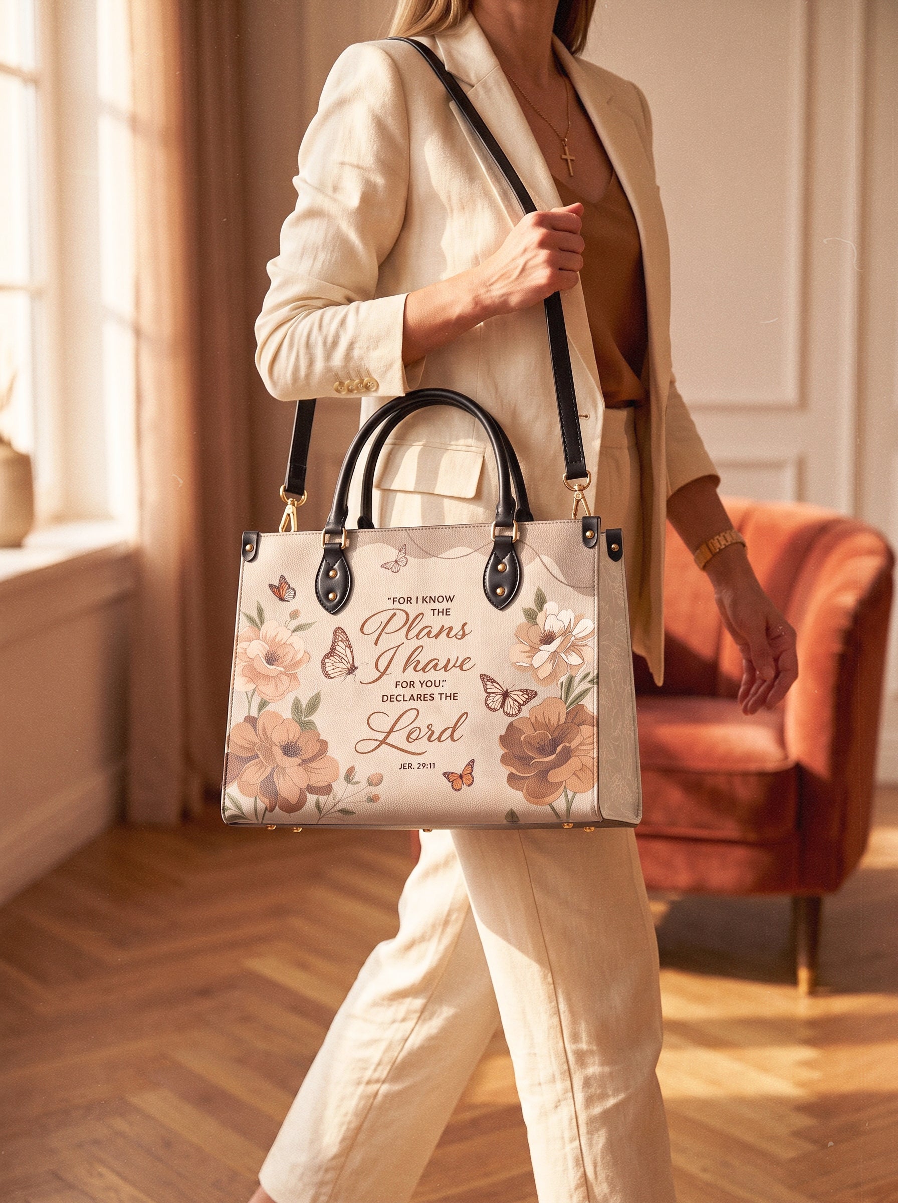 Purpose - Jeremiah 29:11 Deluxe Leather Handbag Pre-order