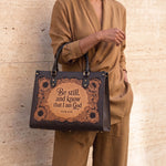 Refuge - Psalm 46:10 Deluxe Leather Handbag Pre-order