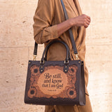 Refuge - Psalm 46:10 Deluxe Leather Handbag Pre-order