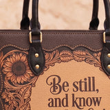 Refuge - Psalm 46:10 Deluxe Leather Handbag Pre-order