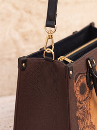 Refuge - Psalm 46:10 Deluxe Leather Handbag