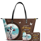 Rise - Philippians 4:13 Leather Tote Bag Deal