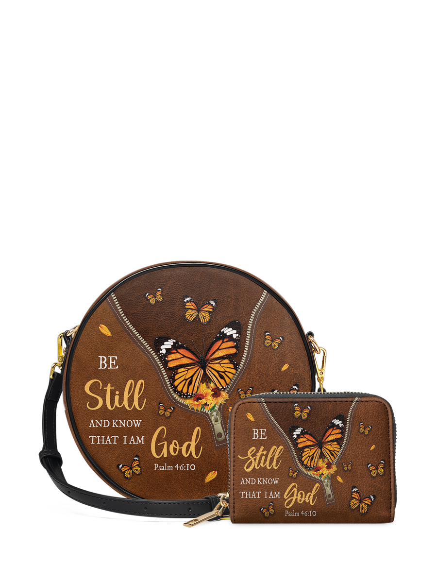Serene - Psalm 46:10 Circle Crossbody Bag Deal