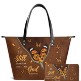 Serene - Psalm 46:10 Leather Tote Bag Deal