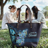 "Blessed" Leather Tote Bag