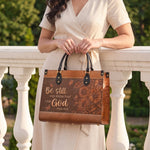 Solace - Psalm 46:10 Deluxe Leather Handbag Pre-order