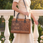 Solace - Psalm 46:10 Deluxe Leather Handbag Pre-order