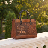 Solace - Psalm 46:10 Deluxe Leather Handbag Pre-order
