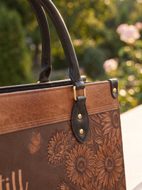 Solace - Psalm 46:10 Deluxe Leather Handbag
