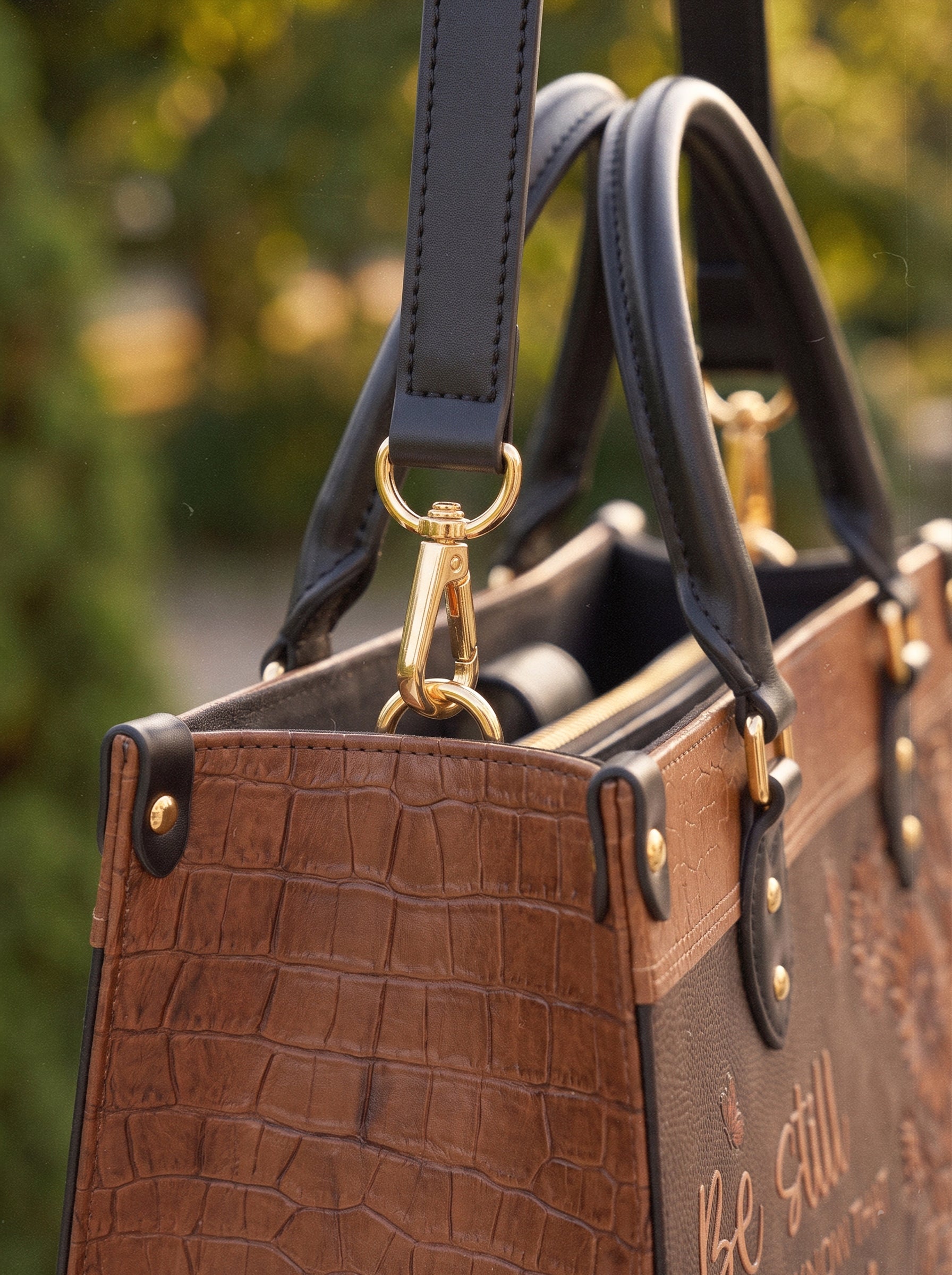 Solace - Psalm 46:10 Deluxe Leather Handbag Pre-order