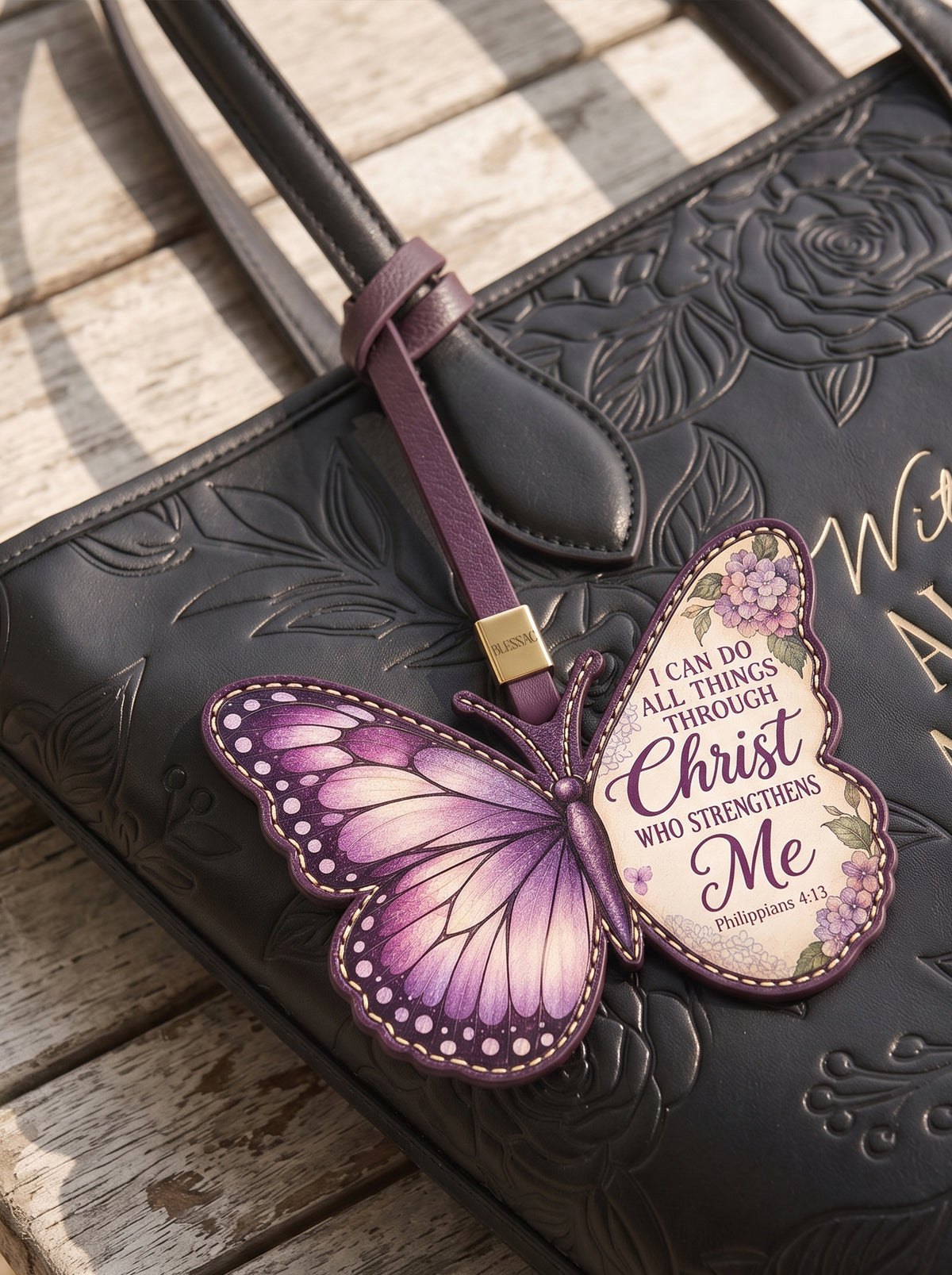 Strength In Christ Leather Charm Pre-order