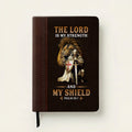 Shield - Psalm 28:7 Leather Prayer Journal