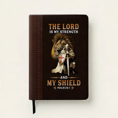 Shield - Psalm 28:7 Leather Prayer Journal