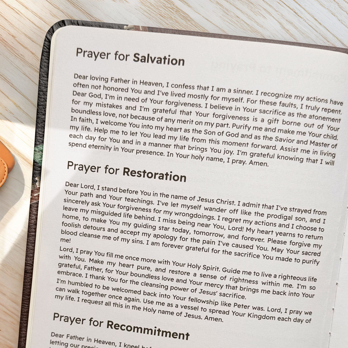 Shield - Psalm 28:7 Leather Prayer Journal