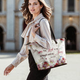 "Melody" - Psalm 118:14 Leather Tote Bag