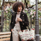 "Melody" - Psalm 118:14 Leather Tote Bag