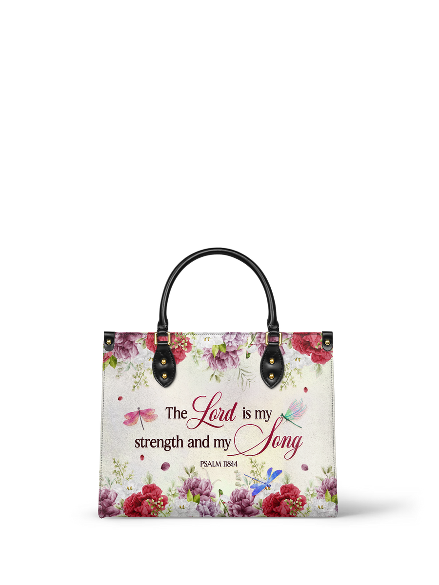 Melody - Psalm 118:14 Leather Handbag