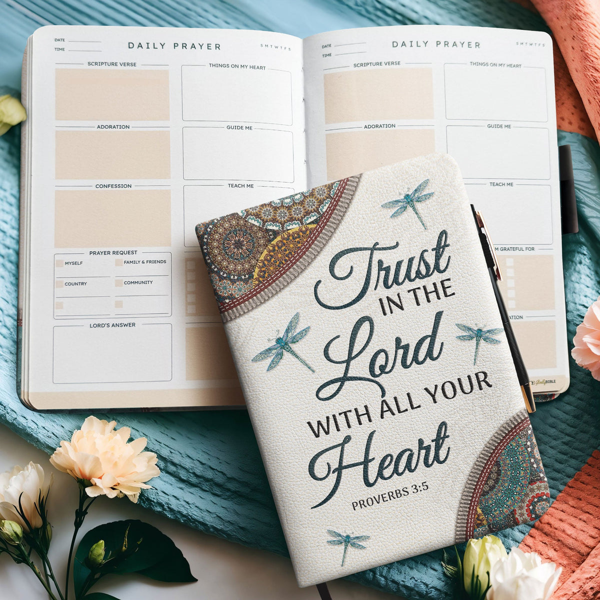 Devoted - Proverbs 3:5 Leather Prayer Journal