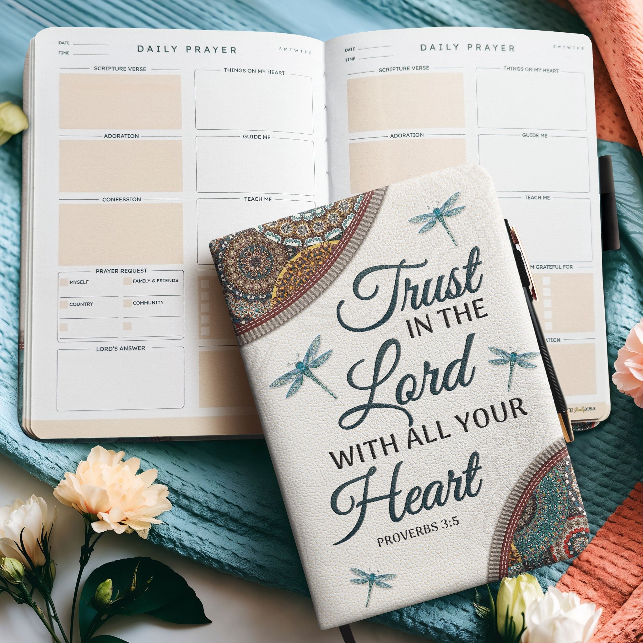 Devoted - Proverbs 3:5 Leather Prayer Journal – Blessac