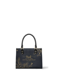 Trust - Proverbs 3:5 Small Leather Handbag