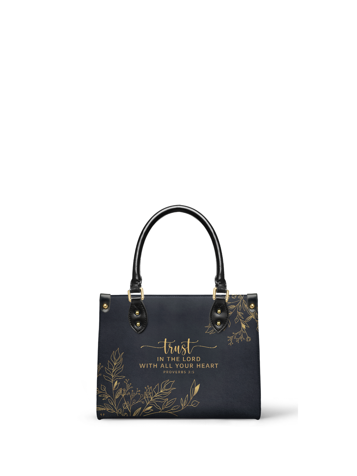 Trust - Proverbs 3:5 Small Leather Handbag