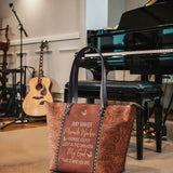 Way Maker Butterfly Leather Tote Bag