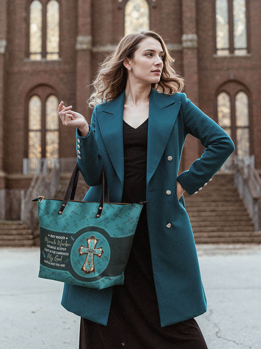 Lighthouse Leather Tote Bag