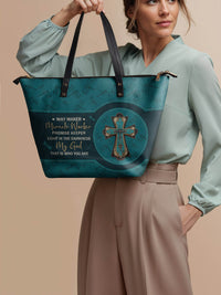 Lighthouse Leather Tote Bag