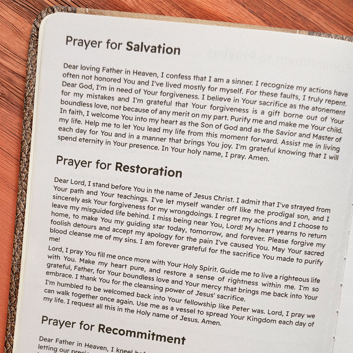 Miracle Leather Prayer Journal