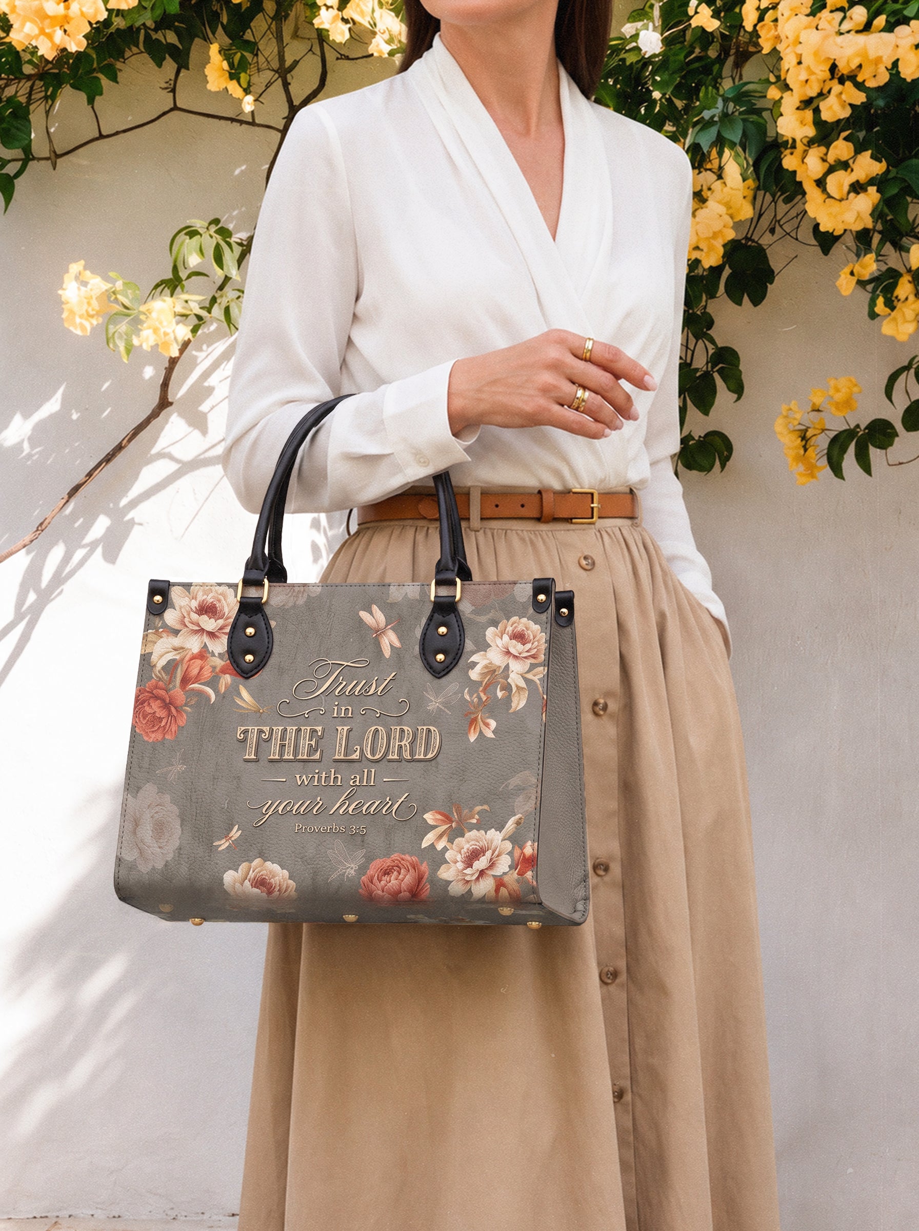 Wholehearted - Proverbs 3:5 Deluxe Leather Handbag Pre-order