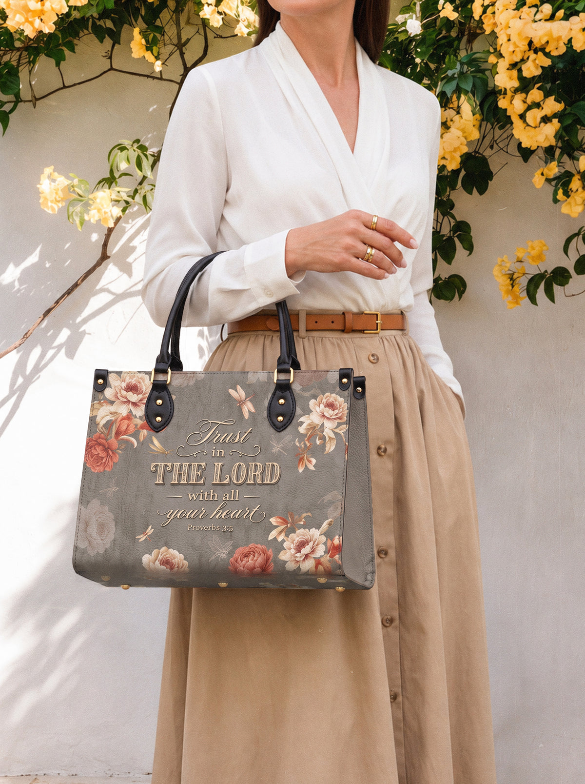 Wholehearted - Proverbs 3:5 Deluxe Leather Handbag Pre-order