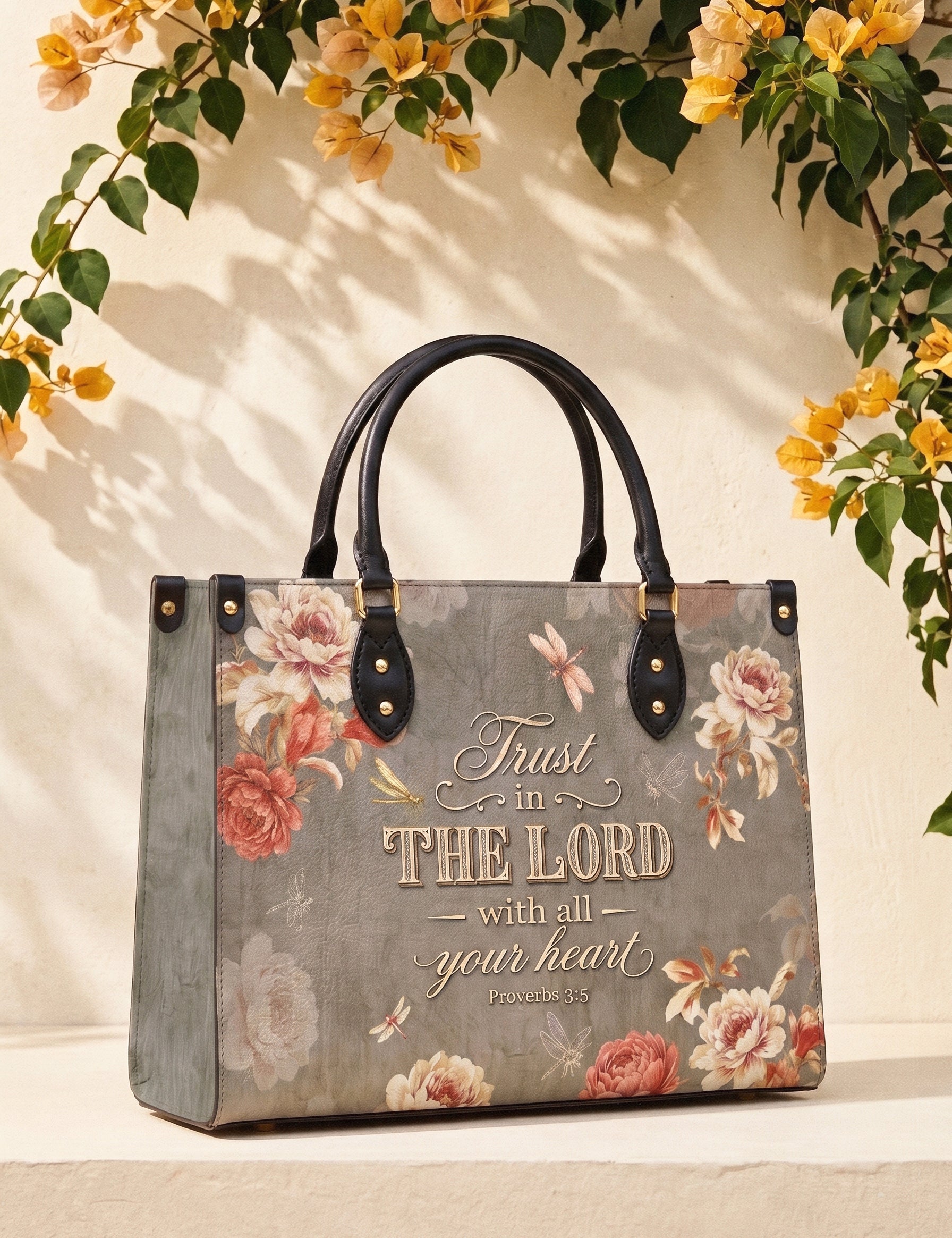Wholehearted - Proverbs 3:5 Deluxe Leather Handbag Pre-order