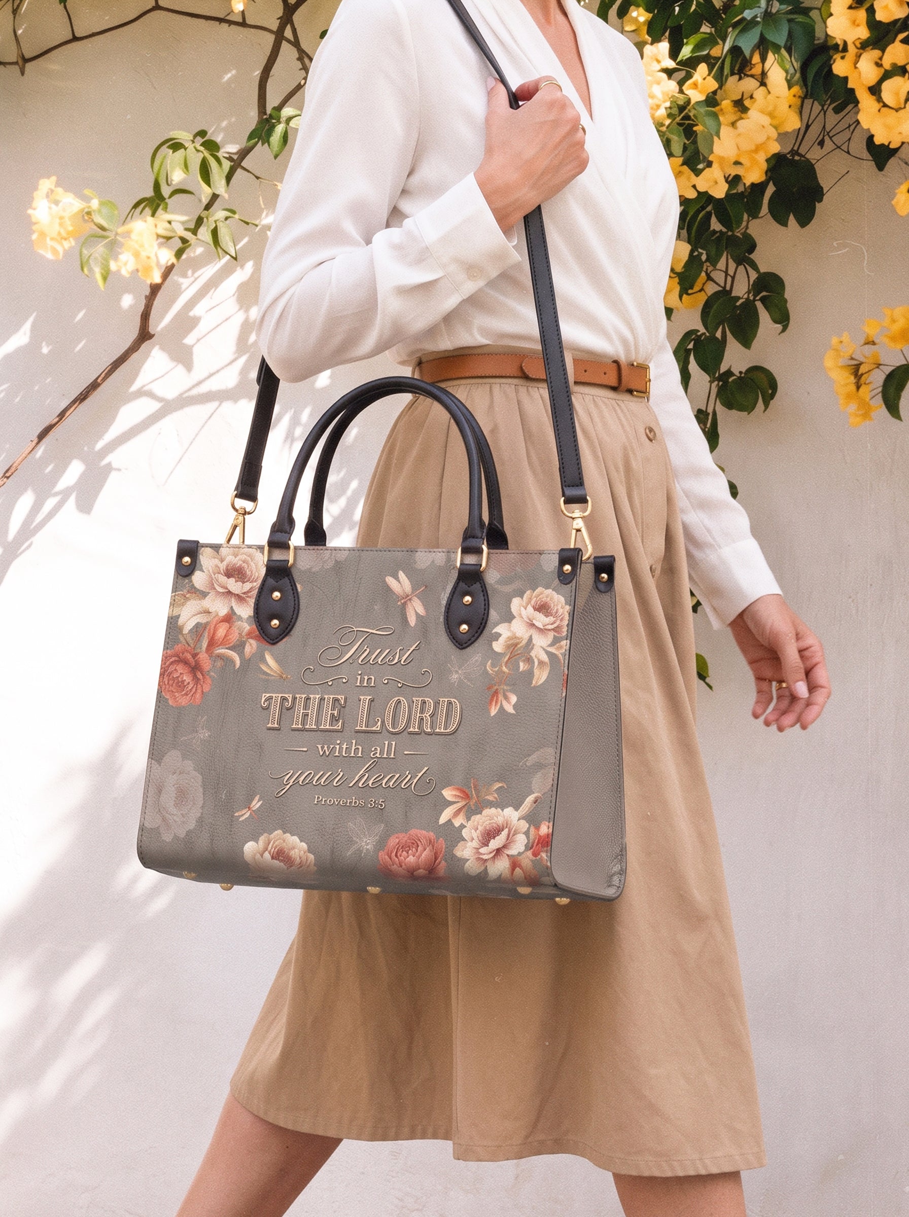 Wholehearted - Proverbs 3:5 Deluxe Leather Handbag Pre-order