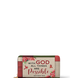 Hope - Matthew 19:26 Leather Wallet