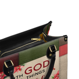 "Hope" - Matthew 19:26 Leather Handbag